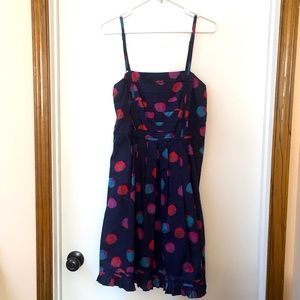 Marc by Marc Jacobs navy blue dotted dress size 8